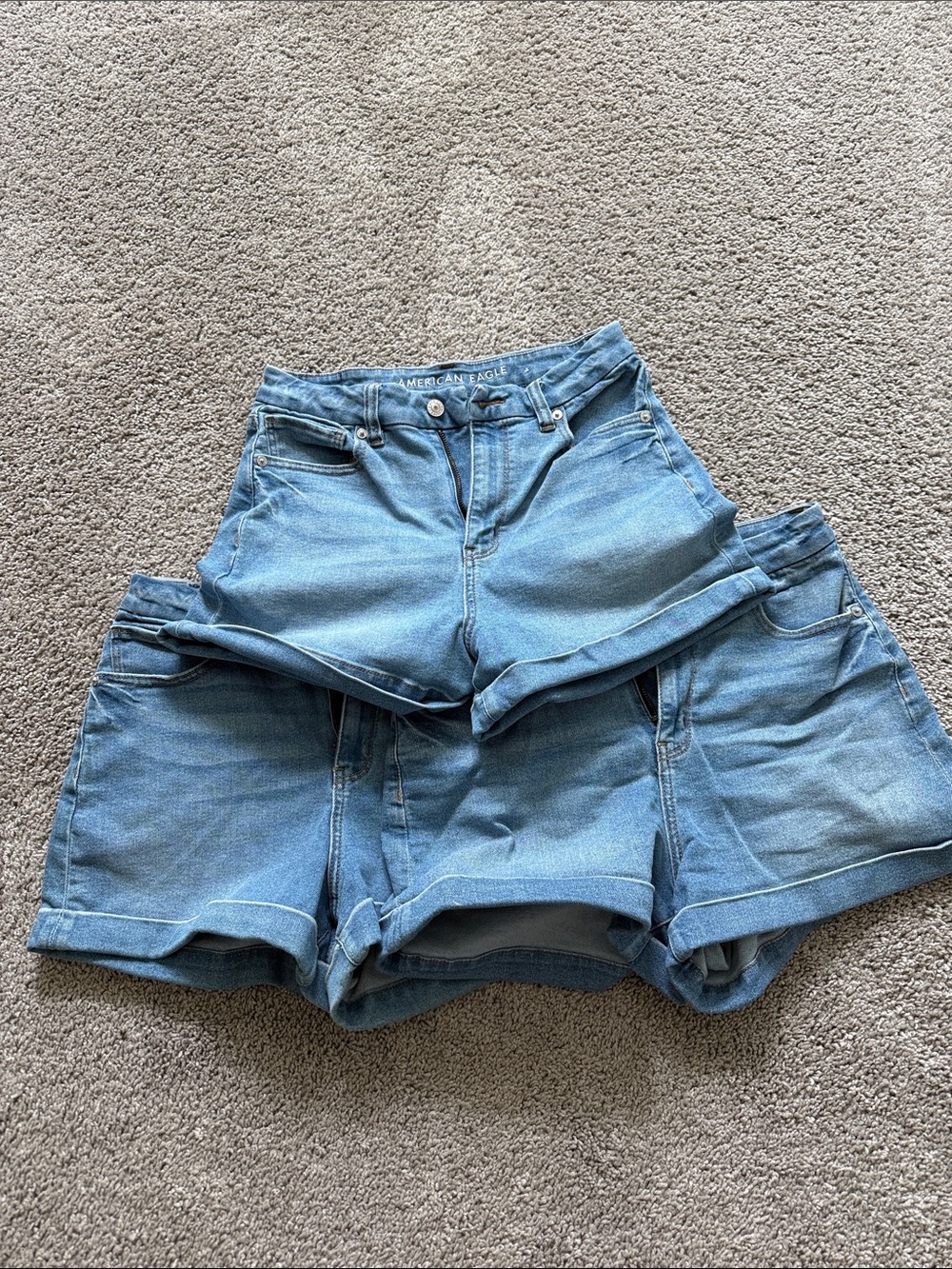 American Eagle Outfitters Curvy Mom Shorts-3 pair